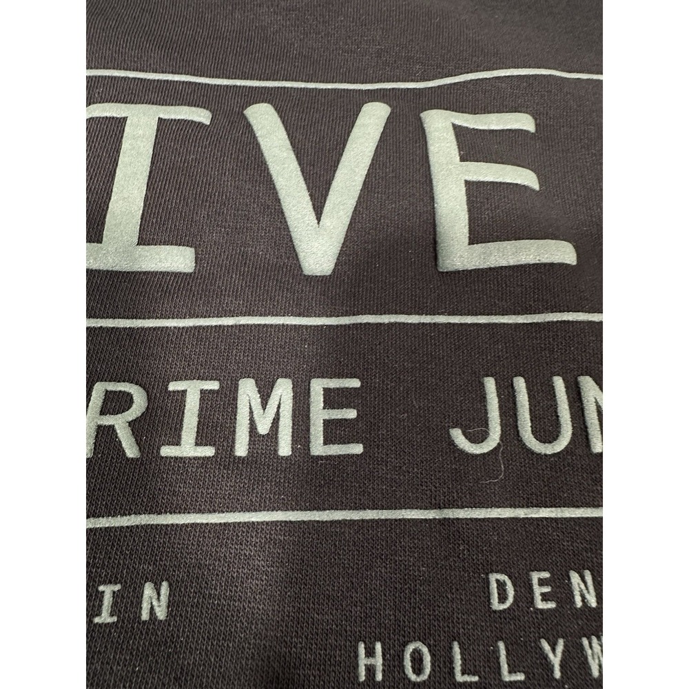 Crime Junkie Sweatshirt Adult Small Black Life Rule 10 Tour Podcast Crewneck - Picture 11 of 12